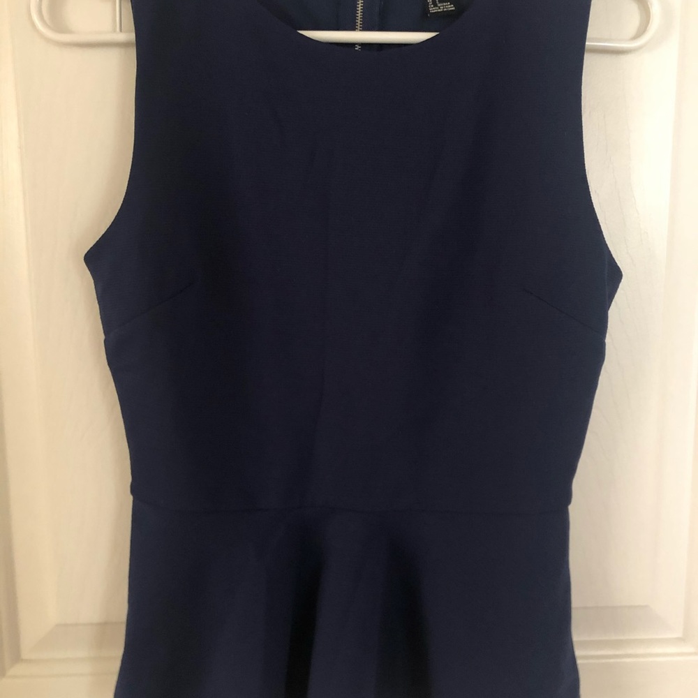 Navy Blue Peplum top